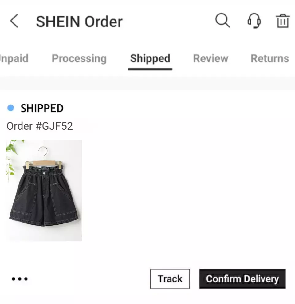 confirm delivery on shein