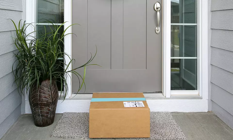 parcel at secure location