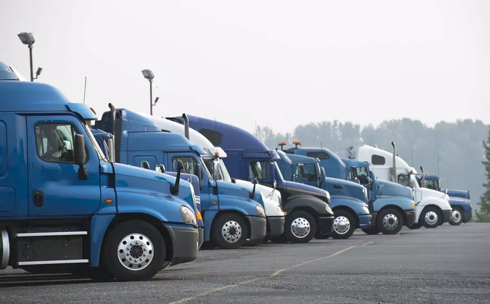 a fleet of trucks